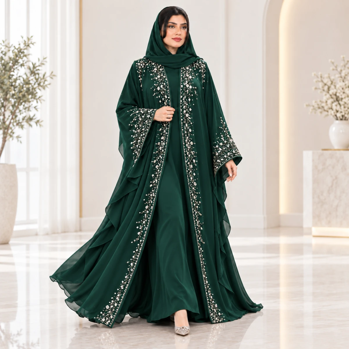 عباية سهرة بالكريستال