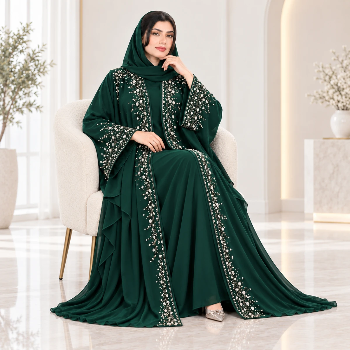 عباية سهرة بالكريستال