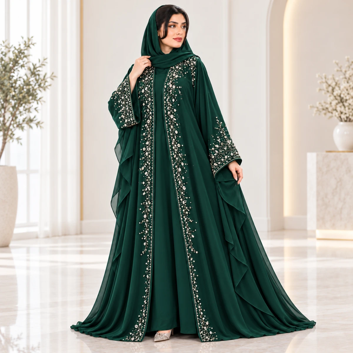 عباية سهرة بالكريستال