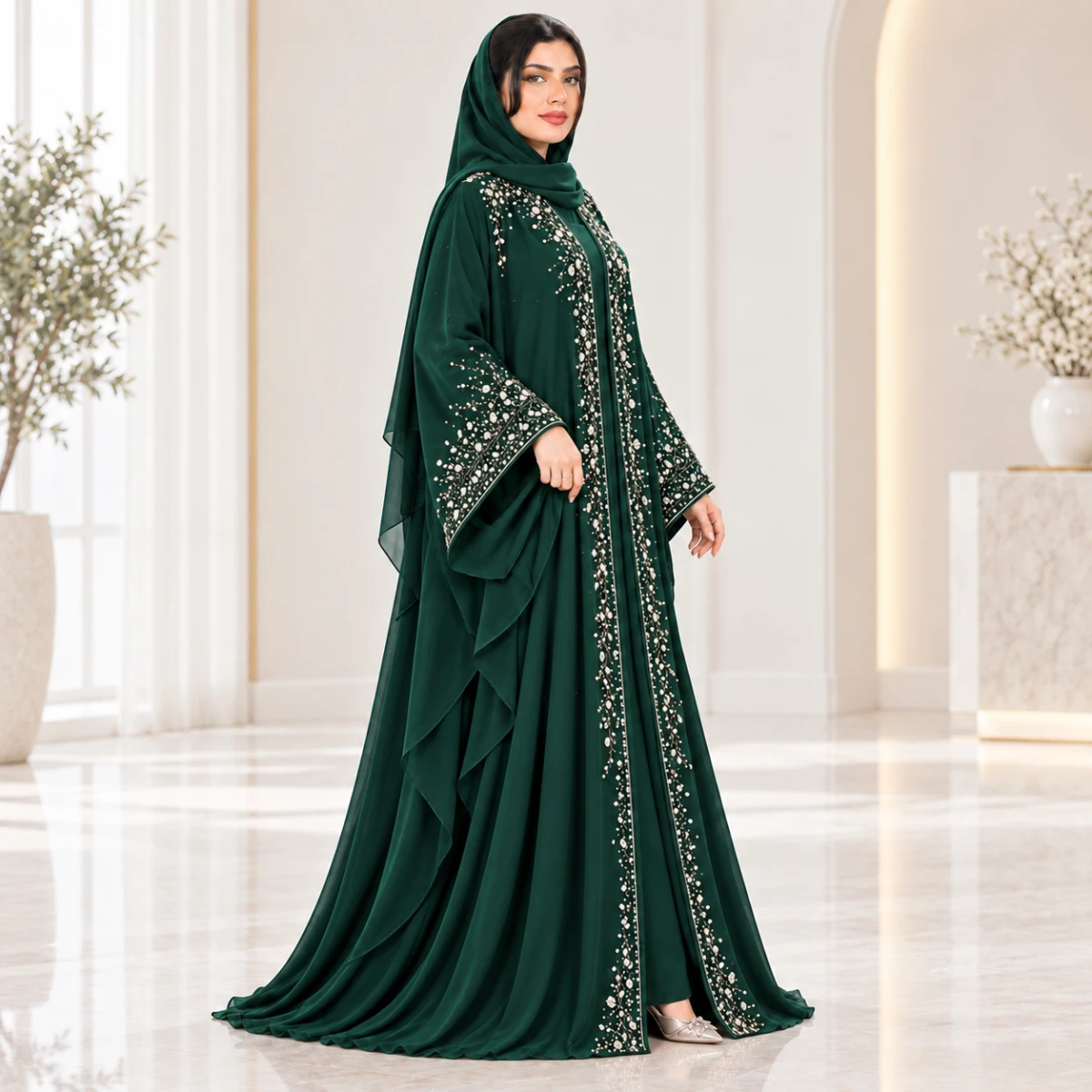 عباية سهرة بالكريستال
