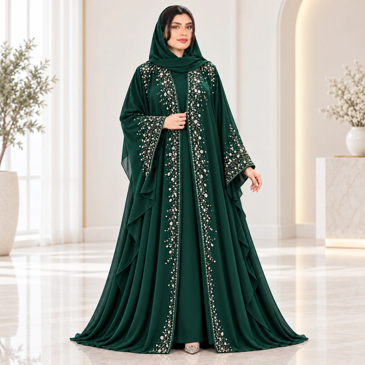 عباية سهرة بالكريستال