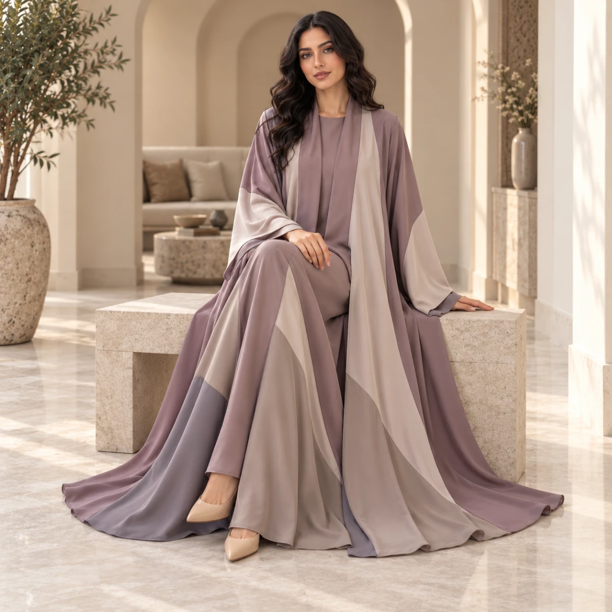 عباية ملونة ناعمة