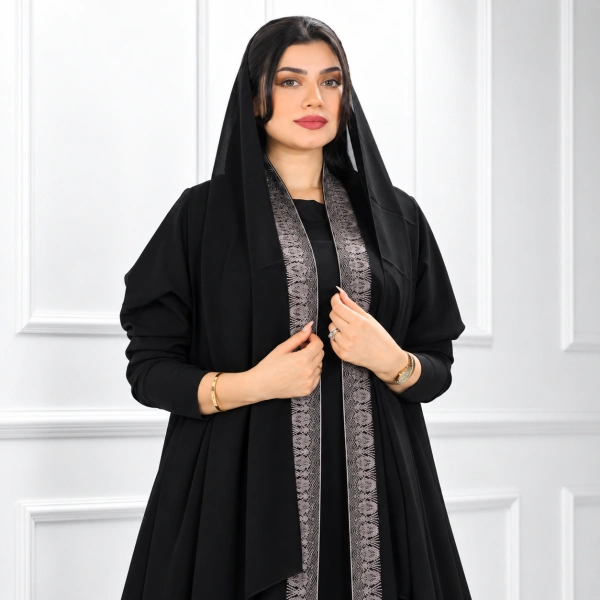 عباية منسوجة من قماش الكريب