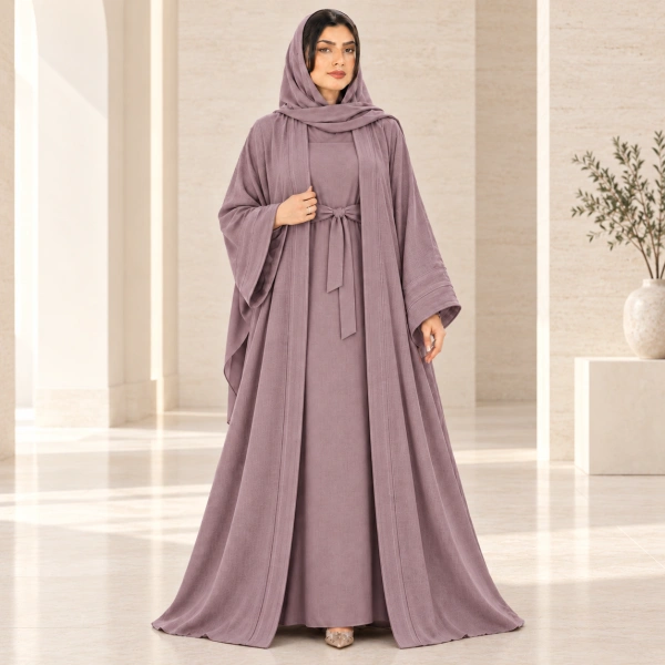 عباية مفتوحة مع حزام